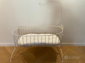 Culla a dondolo neonato antiquariato 1930 RESTAURO