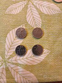 Lotto 4 monete 50 lire "piccole"