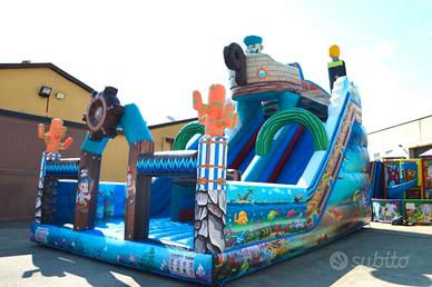 Scivolo Gonfiabile con Maxi Scivolata x Aree Gioco