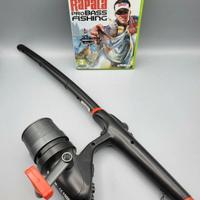 videogioco rapala pro bass fishing con canna rara