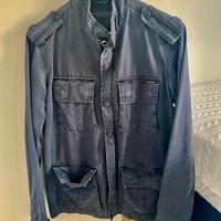 Field Jacket cotone stile militare taglia M blu