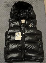 Giubbotto smanicato moncler nero semi lucido