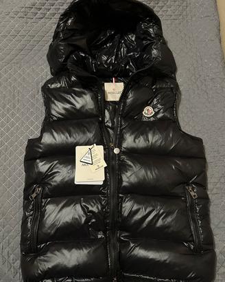 Giubbotto smanicato moncler nero semi lucido