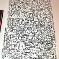 quadro opera contemporanea bianco e nero