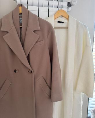 Cappotto autunnale beige + cardigan