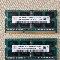2 banchi RAM Hynix 4GB 2Rx8 PC3 10600s (8GB tot)