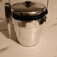 Porta ghiaccio termico in silver plate con pinza