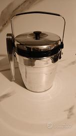 Porta ghiaccio termico in silver plate con pinza