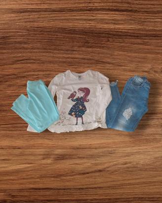 Jeans e maglia Palomino bambina