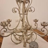 Lampadario stile Shabby colore tortora