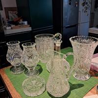 Set 7 pezzi di Cristallo di Boemia