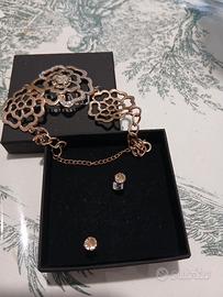bracciale e orecchini con pietra gialline