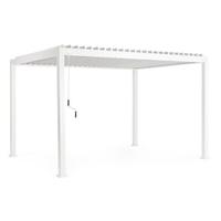pergola bioclimatica manuale bianco o grigio 3x3 e