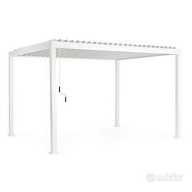 pergola bioclimatica manuale bianco o grigio 3x3 e