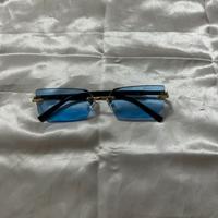 Occhiali da sole senza montatura - lenti azzurre