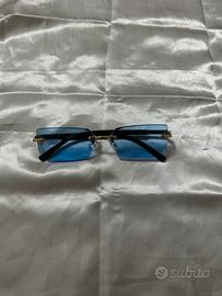 Occhiali da sole senza montatura - lenti azzurre