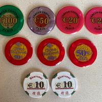 Fiches originali Casinò Venezia, Paris e Portoroz