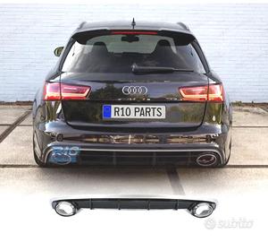 DIFFUSORE AUDI A6 4G 15-18 LOOK RS + TERMINALI DI 