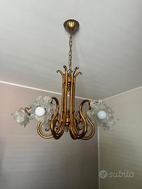 lampadario e lampade da comodino vintage marmo