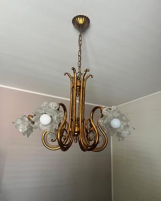 lampadario e lampade da comodino vintage marmo
