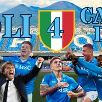 STRISCIONE 7 NAPOLI IN PVC 300X100CM 4 scudetto