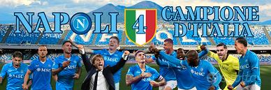 STRISCIONE 7 NAPOLI IN PVC 300X100CM 4 scudetto