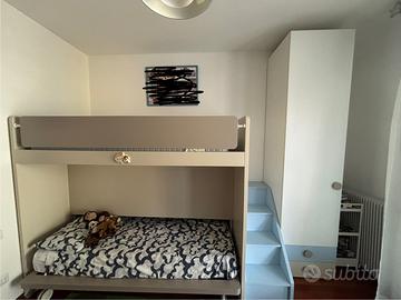 Camera con letto a castello estraibile