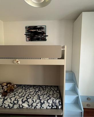 Camera con letto a castello estraibile