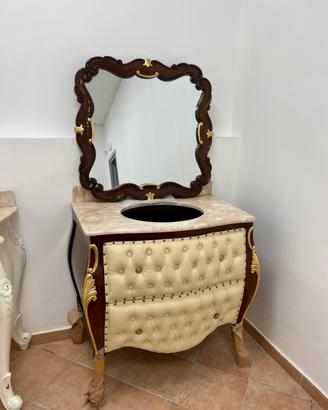 Mobile lavabo arredo bagno bombato