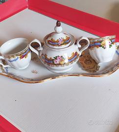 Limoges set da caffè con due tazze e zuccheriera  