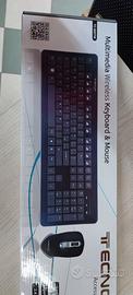 tastiera + mouse tecno wireless nuovi
