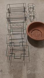 BALCONIERE PORTAVASI  N° 7 IN FERRO VERNICIATO