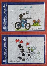 N. 2 Mini puzzle (48 pezzi) con buste