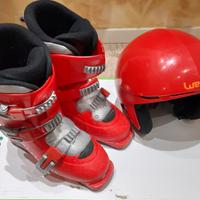 Scarponi da sci più caschetto 