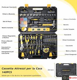 Cassetta Attrezzi Completa, ACMOUNT Valigetta Att