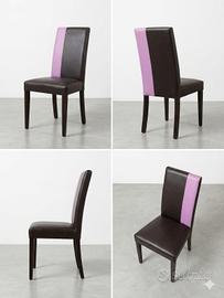 Set 7 Sedie Professionali Franzoni - Ecopelle Nero