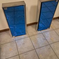 2 mobiletti bagno Veca in metallo e vetro