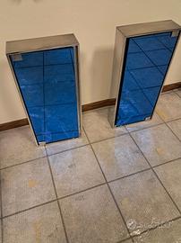 2 mobiletti bagno Veca in metallo e vetro