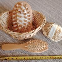 set bagno in legno e vimini 