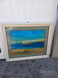 Quadro Dipinto Paesaggio Marino / Isola