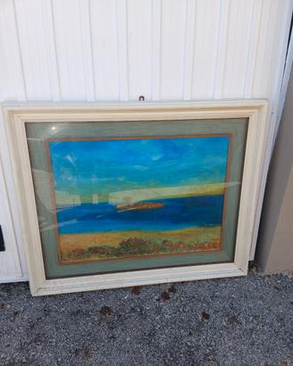 Quadro Dipinto Paesaggio Marino / Isola