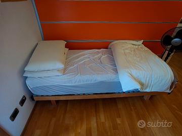 Letto piazza singola 80×195 materasso X-bio