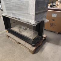 Caminetto angolare a legna, modello Luna Diamond 1