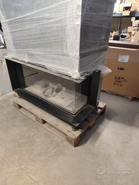 Caminetto angolare a legna, modello Luna Diamond 1