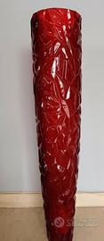 1 grande vaso da terra in plexiglass rosso