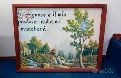 Quadro in legno Il Signore è il mio Pastore 