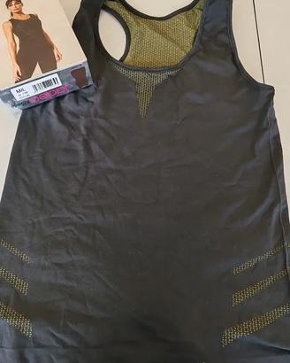 Canotta Donna Jadea nero/lime taglia M/L