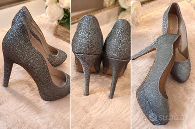 decolte ' plateau argento glitter