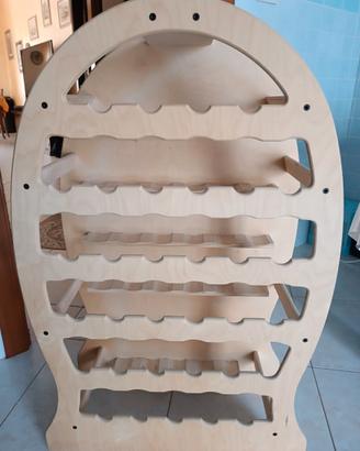 Porta bottiglie in legno