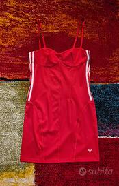 vestito con taglio a corsetto, rosso, Adidas, Tg44